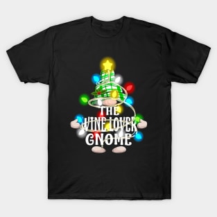 The Wine Lover Gnome Christmas Matching Family Shirt T-Shirt